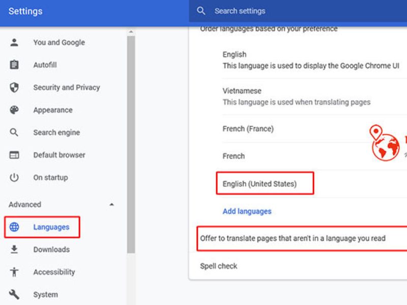 bật chức năng dịch của google chrome