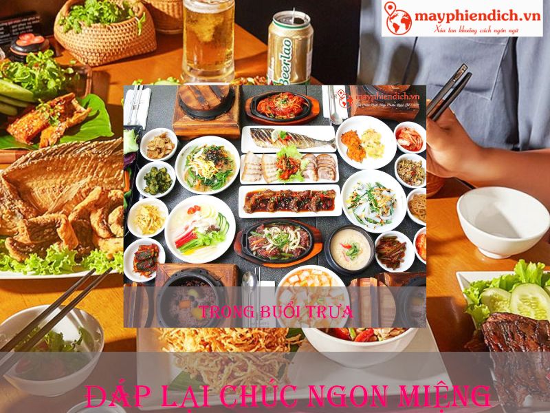 Đáp lại tiếng Hàn sau khi dùng bữa Đáp lại tiếng Hàn sau khi dùng bữa