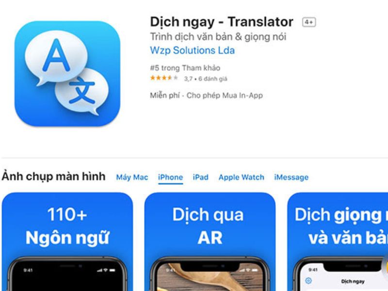 App Dịch tiếng Bồ Đào Nha sang Tiếng Việt Nam