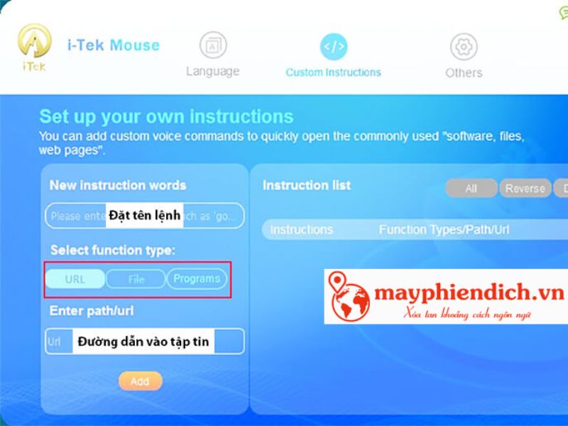 Dùng phần mềm chuột ITEK đóng mở tệp tin bằng khẩu lệnh Dùng phần mềm chuột ITEK đóng mở tệp tin bằng khẩu lệnh