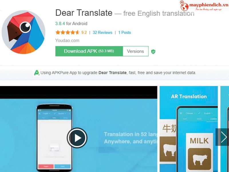 Dear Translate dịch hình ảnh tiếng Nga