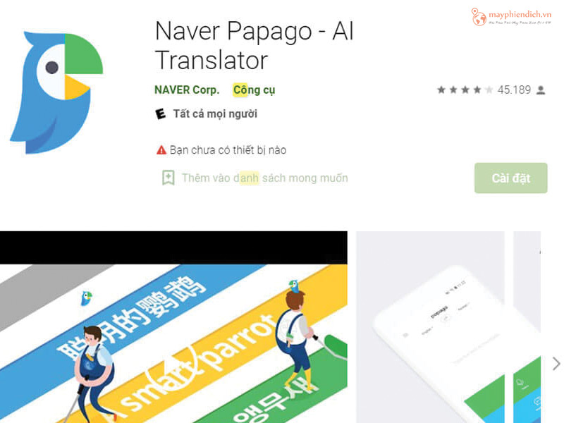 Naver Papago AI Translator App dịch ngôn ngữ Nga bằng Camera