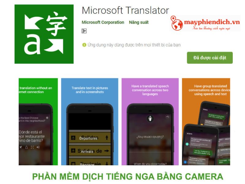 Phần mềm dịch tiếng Nga bằng hình ảnh - Microsoft Translator