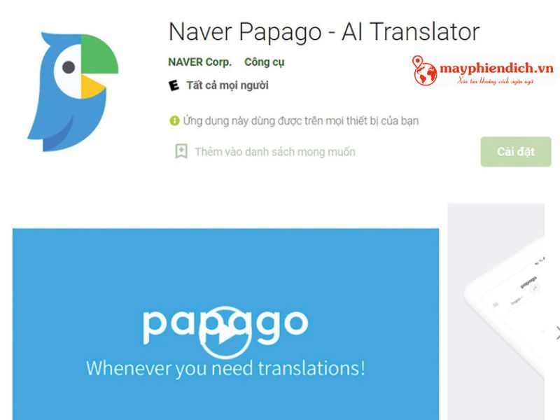 Naver Papago phần mềm dịch tiếng Nhật bằng Camera
