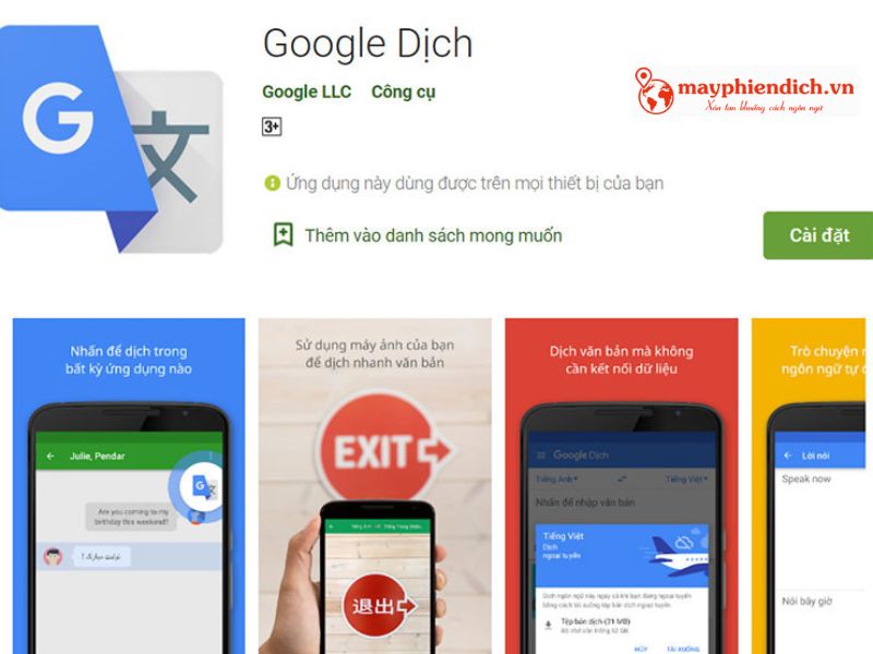 Google dịch tiếng Thái Lan