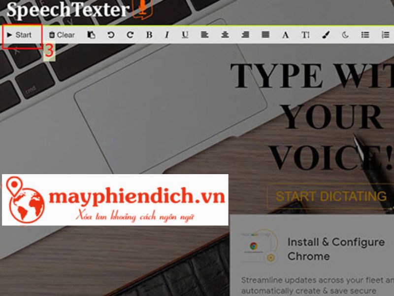 Giao diện phần mềm Speechtexter