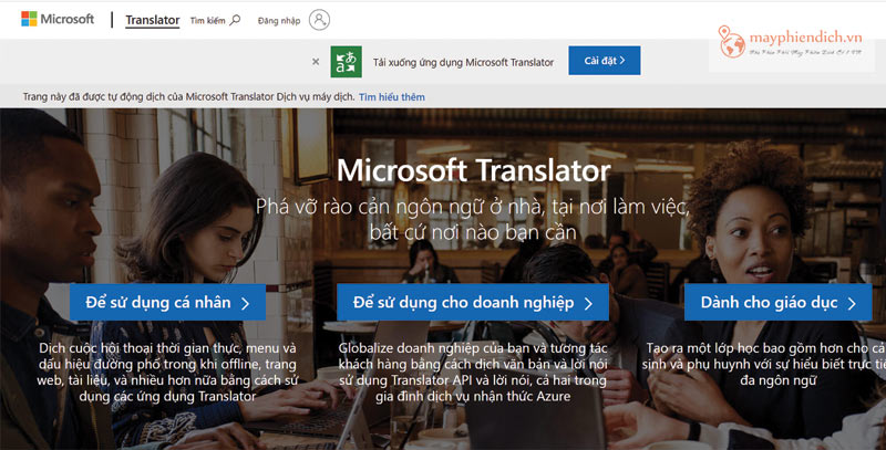Microsoft Translator - Website dịch tiếng Nhật