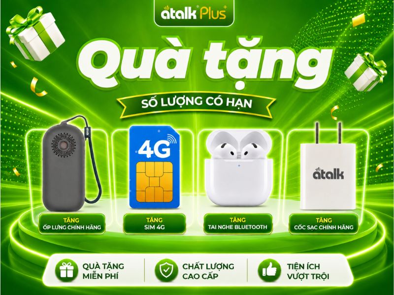 Tặng SIM Và Ốp Lưng Khi Mua ATalk Plus+