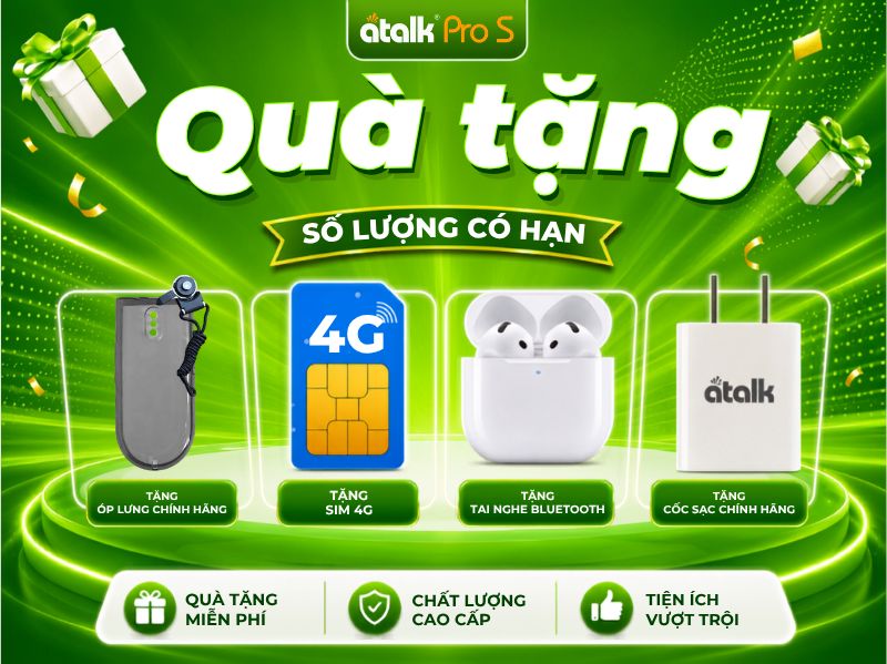 Tặng Ngay Ốp Lưng Và SIM Khi Mua ATalk Pro S