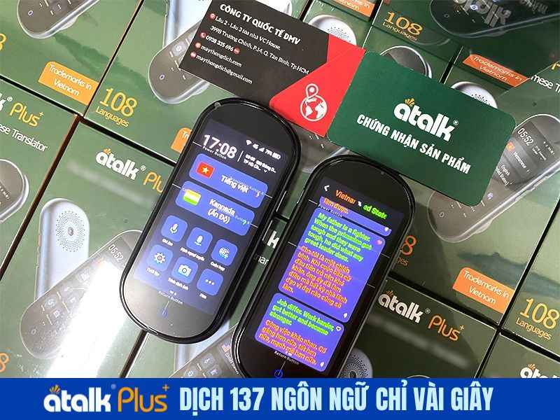 ATalk Plus+ hỗ trợ dịch 137 ngôn ngữ chỉ 0,2 giây