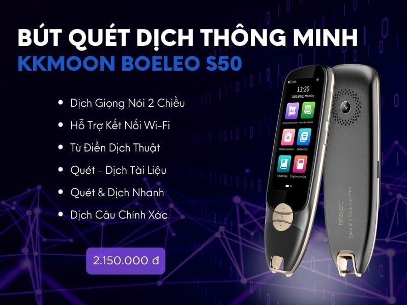 Bút Quét Dịch Thông Minh Tiếng Anh Kkmoon Boeleo S50 Bút Quét Dịch Thông Minh Tiếng Anh Kkmoon Boeleo S50