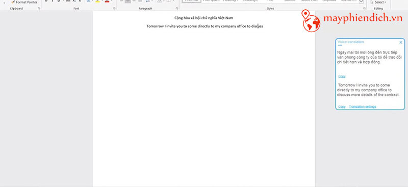 Chức năng Voice Typing