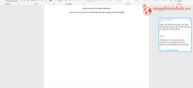 Chức năng Voice Typing