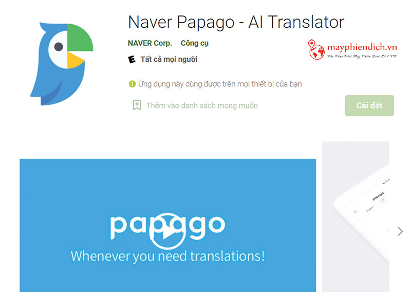 Naver Papago phần mềm dịch tiếng Nhật bằng Camera