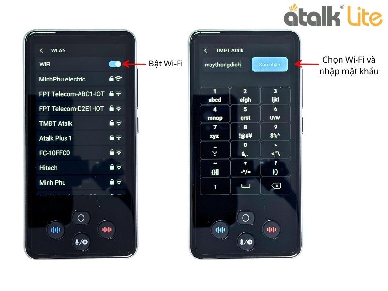 Cách Kết Nối Wifi Trên Máy Phiên Dịch 2 Chiều ATalk Lite