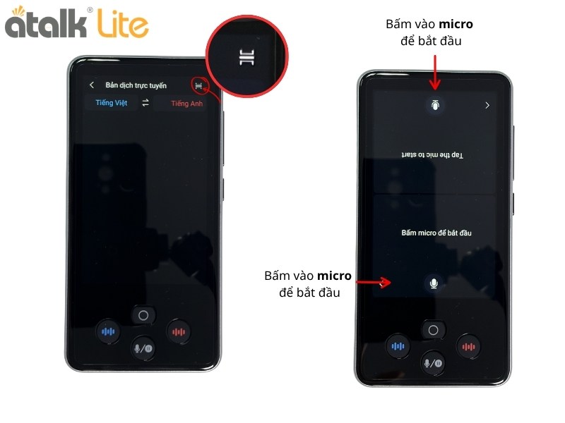 Cách Sử Dụng Tính Năng Dịch Giọng Nói 2 Chiều Trực Tuyến Trên ATalk