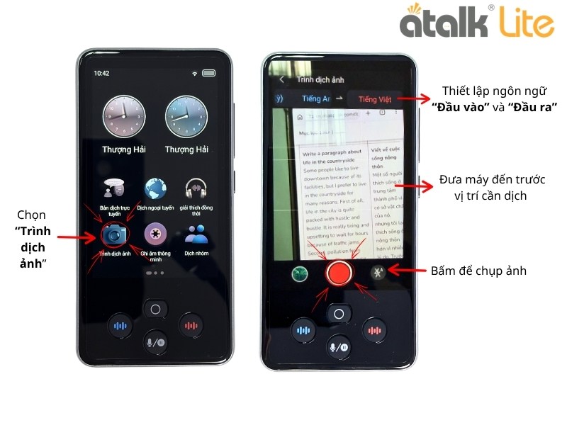 Cách Sử Dụng Tính Năng Dịch Hình Ảnh Trên ATalk Lite 