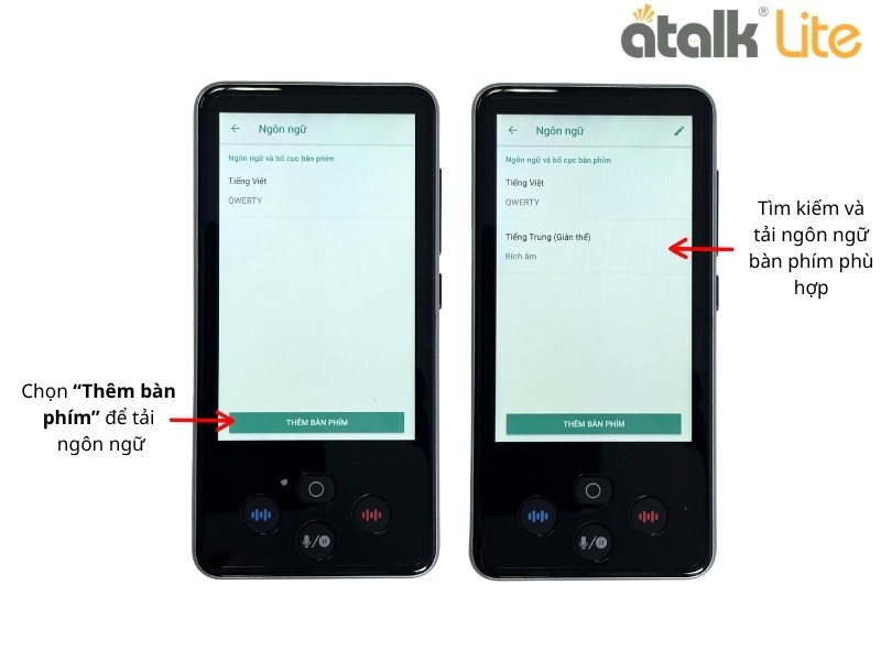 Cài Đặt Bàn Phím Cho Máy Phiên Dịch Cầm Tay ATalk Lite 