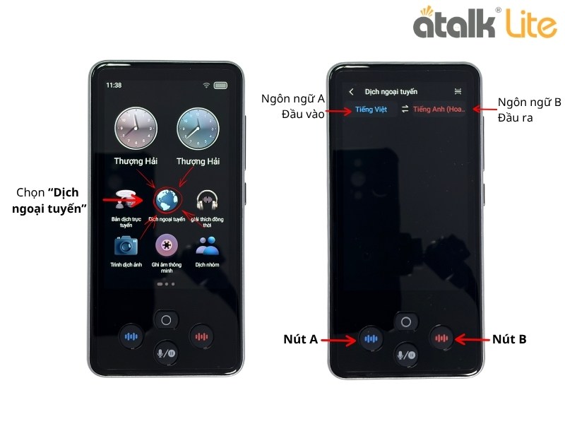 Hướng Dẫn Sử Dụng Tính Năng Dịch Offline Trên Máy Phiên Dịch ATalk Lite