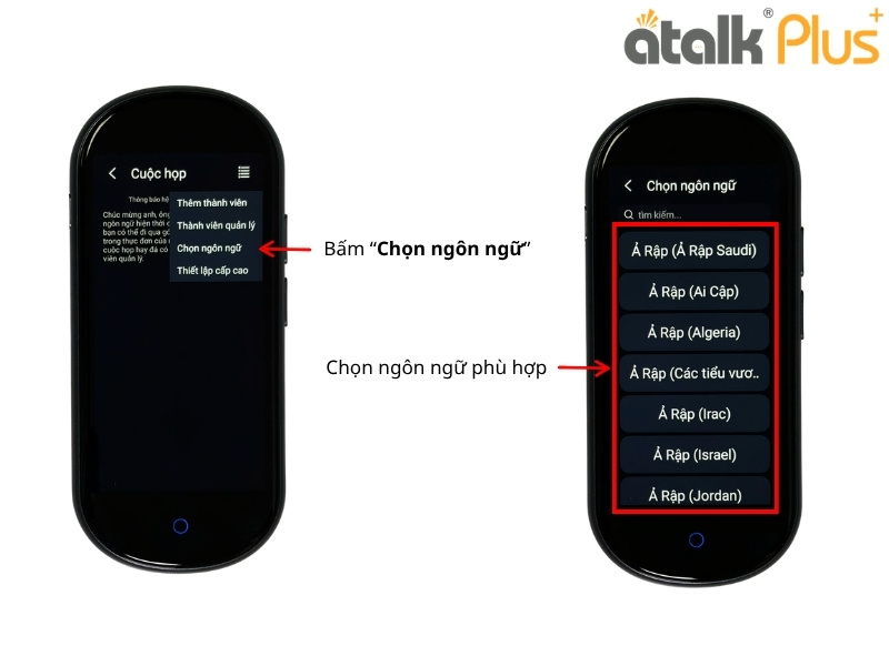 Hướng Dẫn Sử Dụng Máy Dịch  ATalk Plus+ Dịch Hội Nhóm - Bước 4
