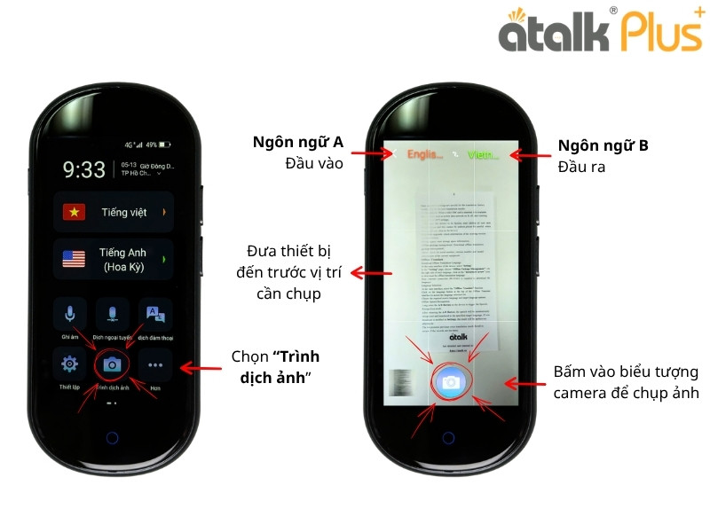 Hướng Dẫn Sử Dụng Máy Dịch Ngôn Ngữ ATalk Plus+ Dich Hình Ảnh