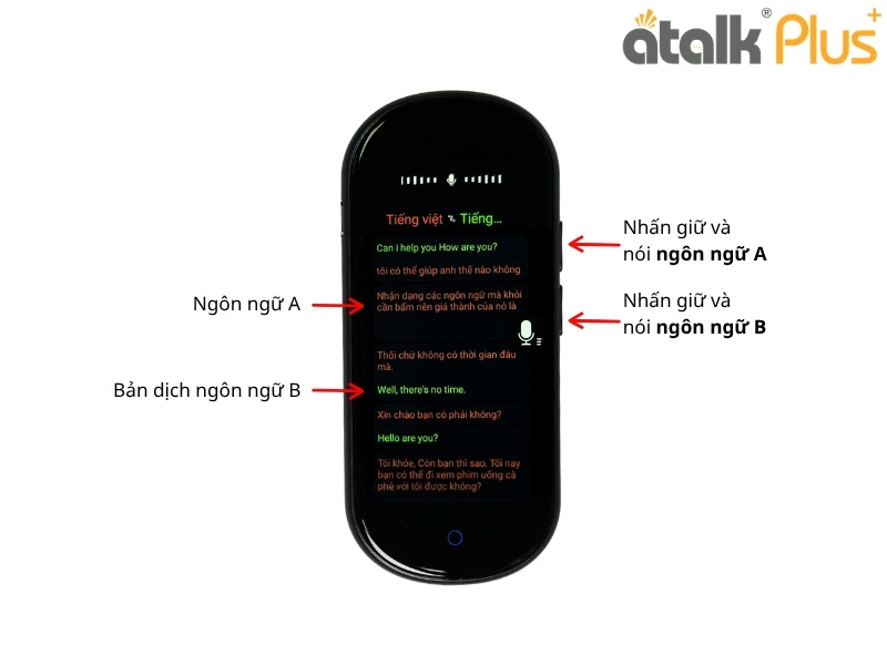 Hướng Dẫn Sử Dụng Tính Năng Dịch Trực Tuyến Trên ATalk Plus+- Bước 2 