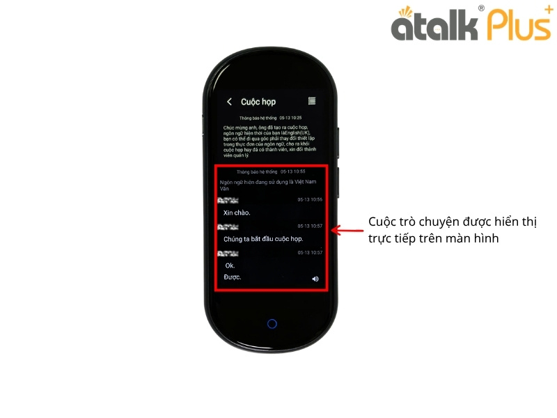 Tính Năng Dịch Hội Nhóm Trên Máy Phiên Dich ATalk Plus+