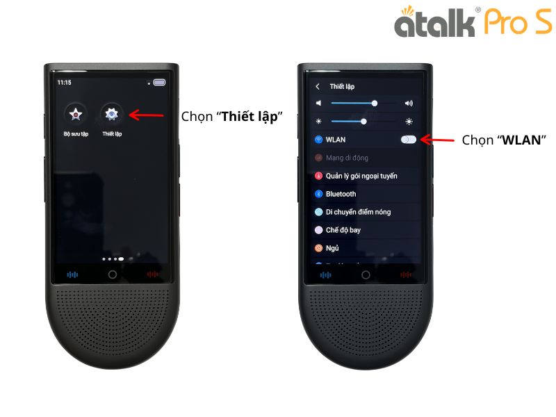 Cách kết nối Wifi trên máy phiên dịch ATalk Pro S
