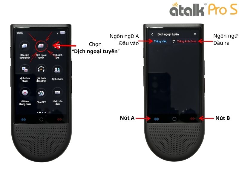 Hướng Dẫn Sử Dụng Máy Dịch ATalk Pro S - Dịch Ngoại Tuyến