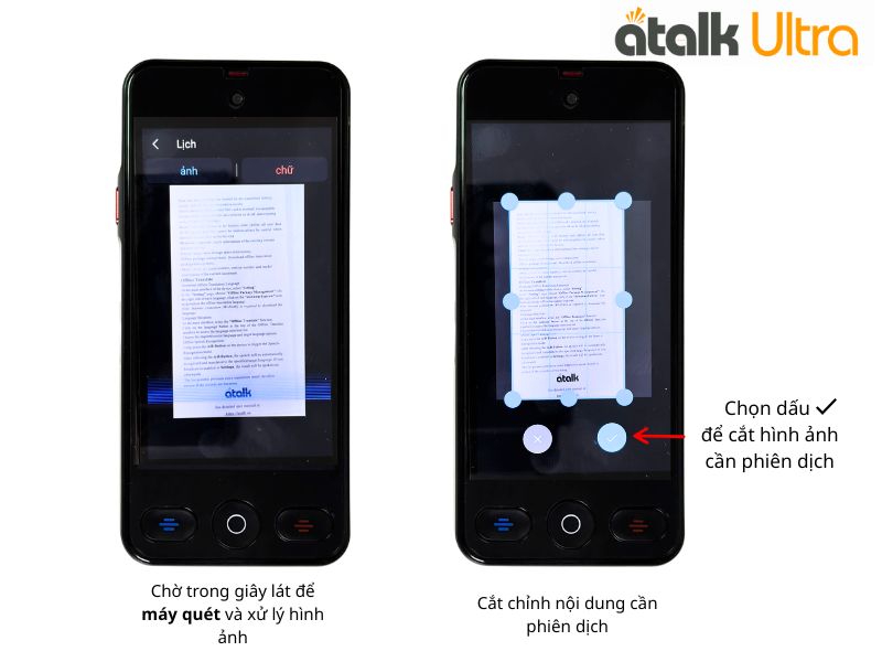 Cách Sử Dụng Tính Năng Dịch Hình Ảnh Trên Máy Phiên Dịch ATalk Ultra   