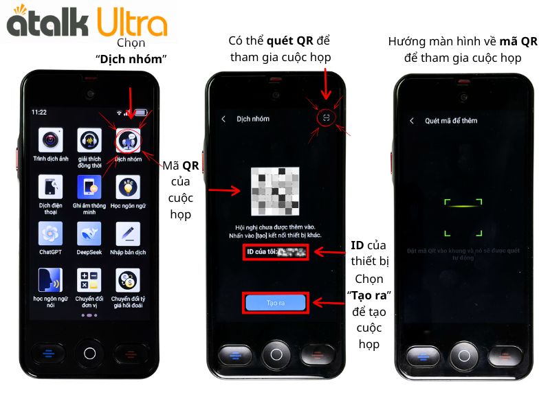Hướng Dẫn Tham Gia Tính Năng Dịch Cuộc Họp Trên ATalk Ultra    