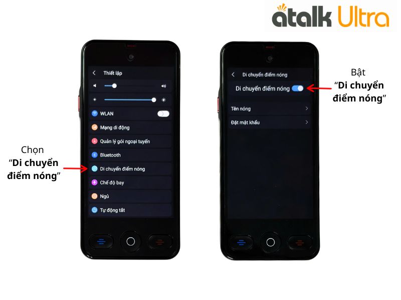 Cách Phát Wifi Trên Máy Phiên Dịch Ngôn Ngữ ATalk Ultra    