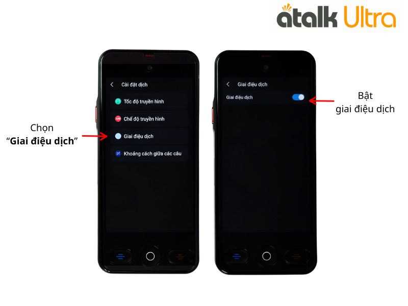 Cài Đặt Giai Điệu Dịch Trên ATalk Ultra  