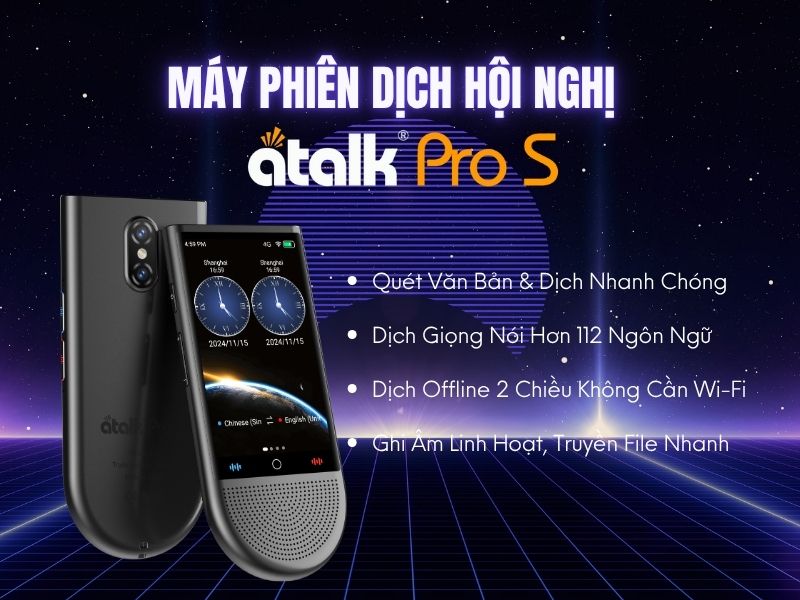 Máy Phiên Dịch 2 Chiều Hội Nghị ATalk Pro S