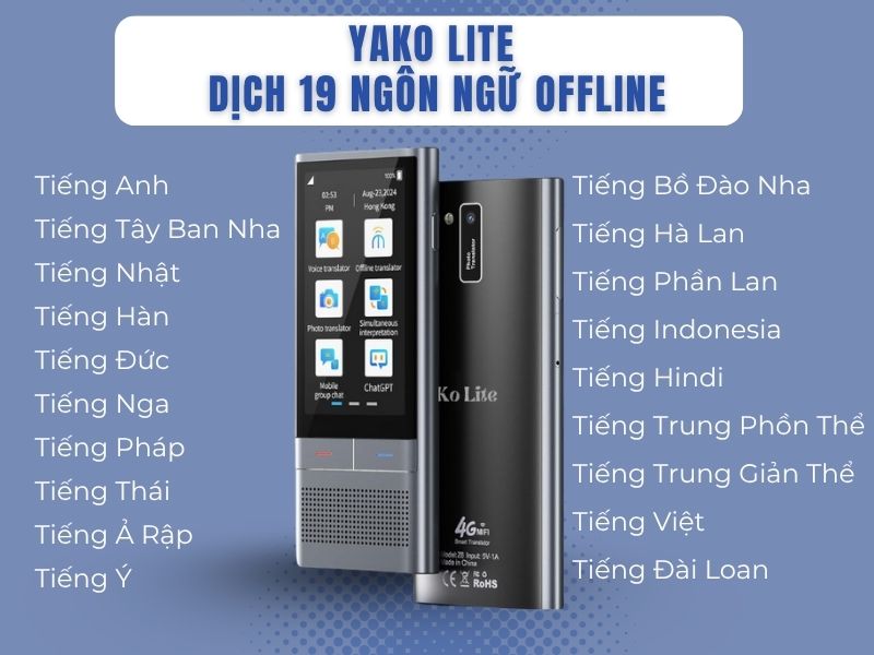 Yako Lite Dịch 19 ngôn ngữ offline Yako Lite Dịch 19 ngôn ngữ offline