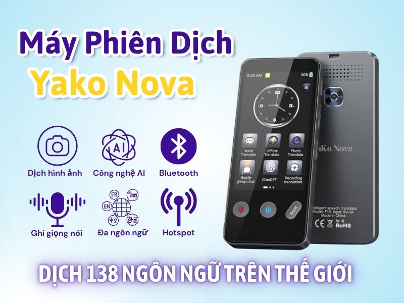 Máy phiên Dịch Yako Nova Dịch 138 ngôn ngữ