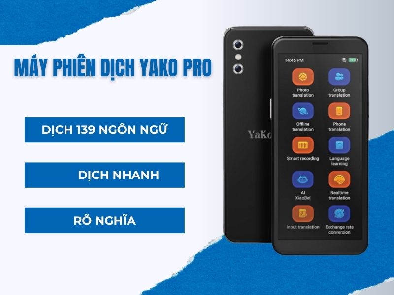Máy phiên dịch yako pro dịch 139 ngôn ngữ