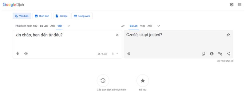 Google Dịch – Phần Mềm Dịch Tiếng Ba Lan Tiện Lợi Nhất