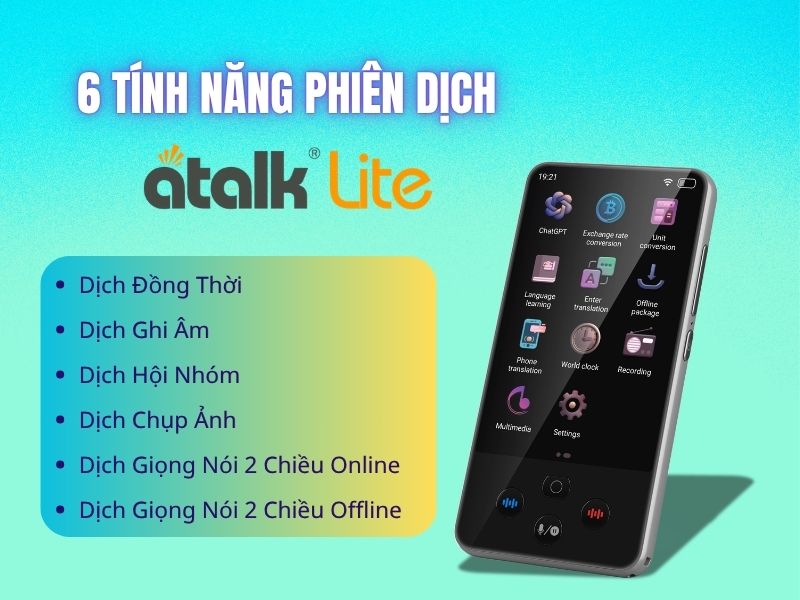 Các Tính Năng Phiên Dịch Của ATalk Lite