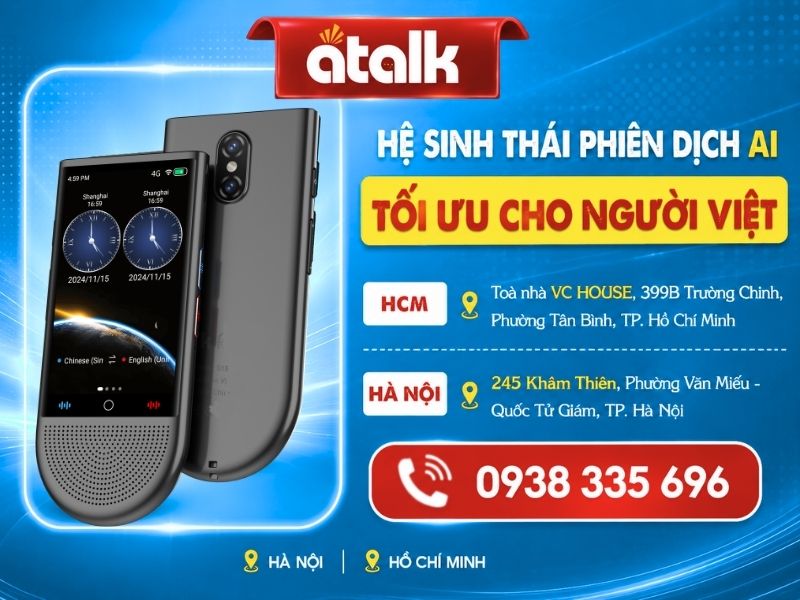 Địa Chỉ Phân Phối Máy Phiên Dịch ATalk Pro S Chính Hãng