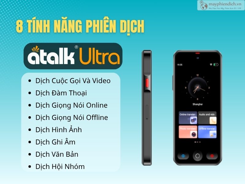 8 Tính Năng Phiên Dịch Chính Trên ATalk Ultra