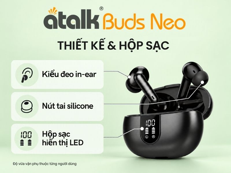 Tai Nghe Phiên Dịch AI ATalk Buds Neo