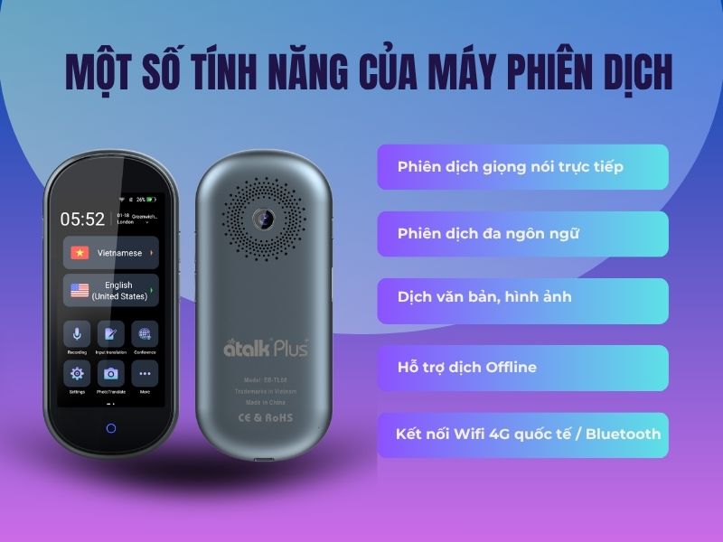 Một số tính năng của máy phiên dịch Một số tính năng của máy phiên dịch