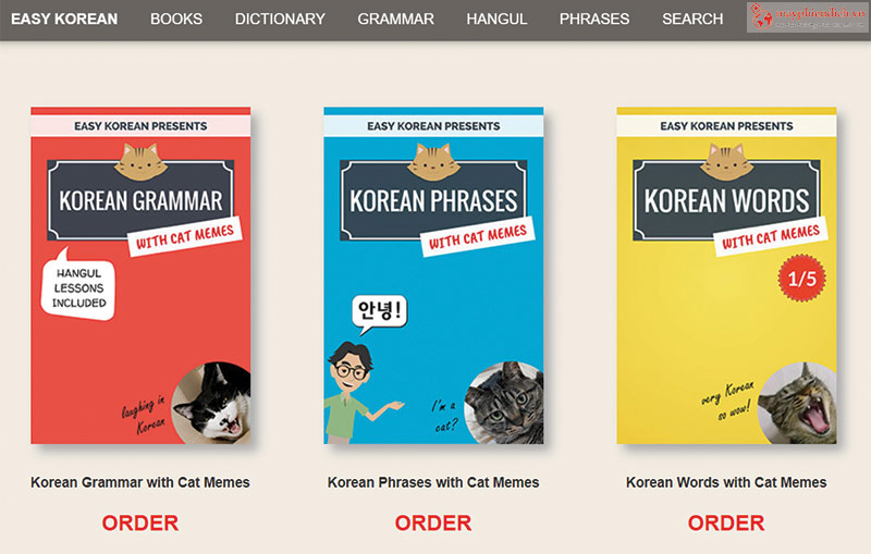 Tự học tiếng Hàn qua website easy korean