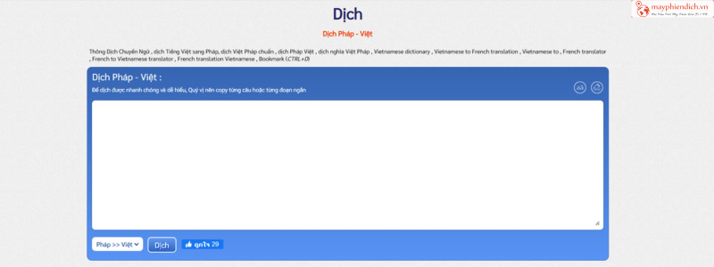 Vietnamese-Translation.Com - Web Dịch Văn Bản Tiếng Pháp Online