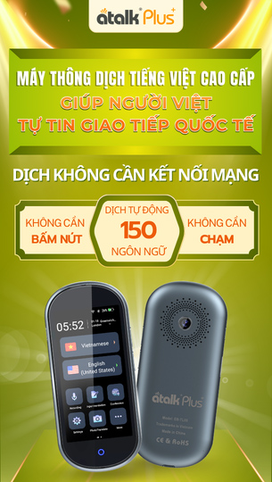 ATalk Plus+ Tự Động Nhận Diện Giọng Nói - Tự Động Dịch - Không Cần Bấm Nút