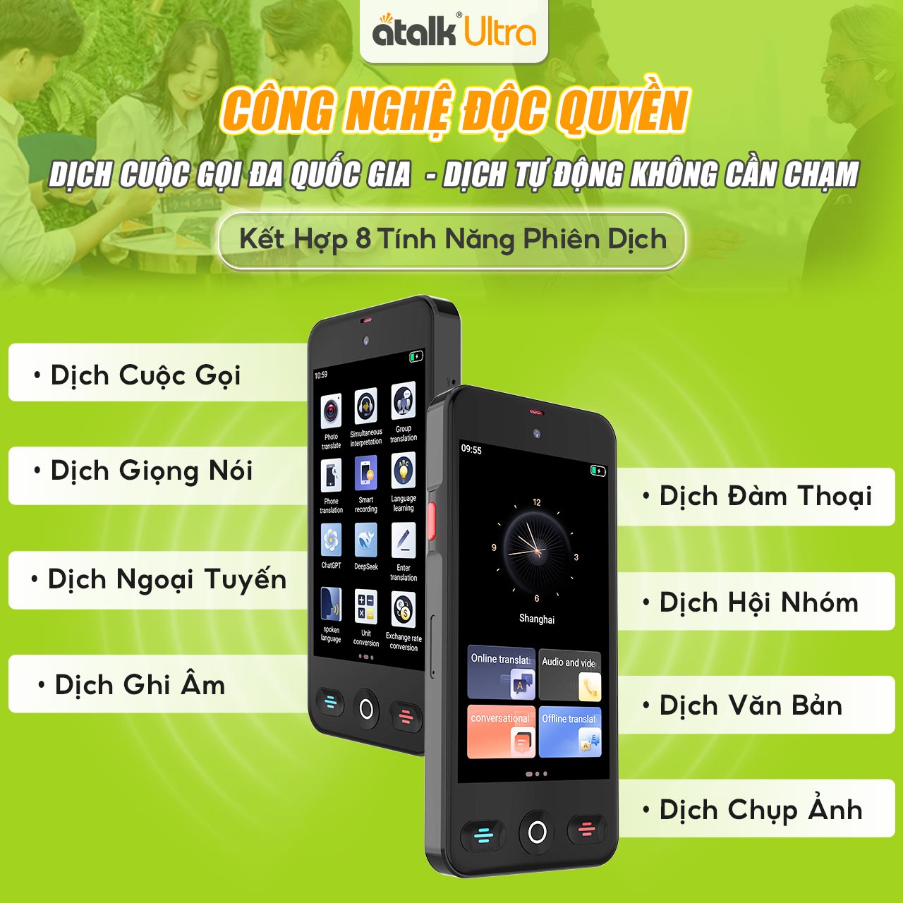 8 Tính Năng Phiên Dịch Trên Máy Dịch ATalk Ultra
