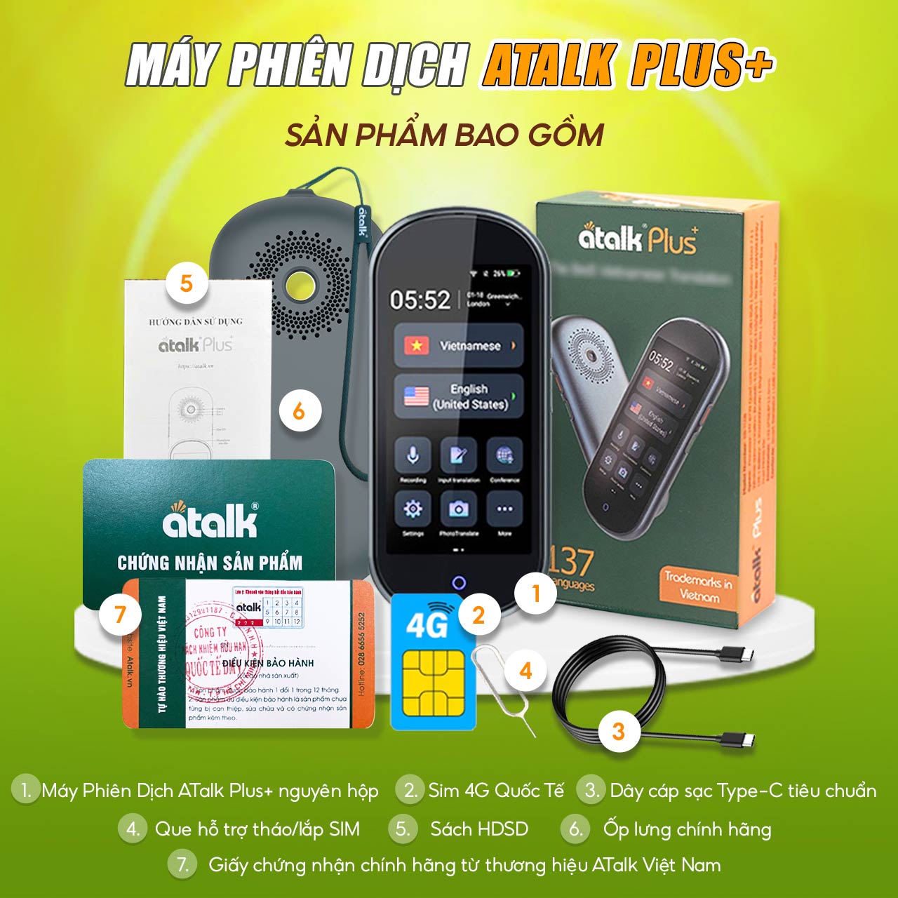 Bên Trong Máy Dịch ATalk Plus+ Phiên Bản 137 Ngôn Ngữ Có Gì