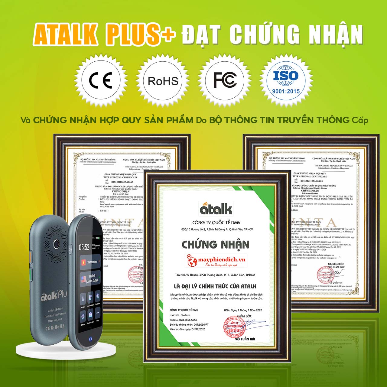 MayPhienDichVN Chuyên cung cấp máy dịch ATalk Plus+ Chính Hãng