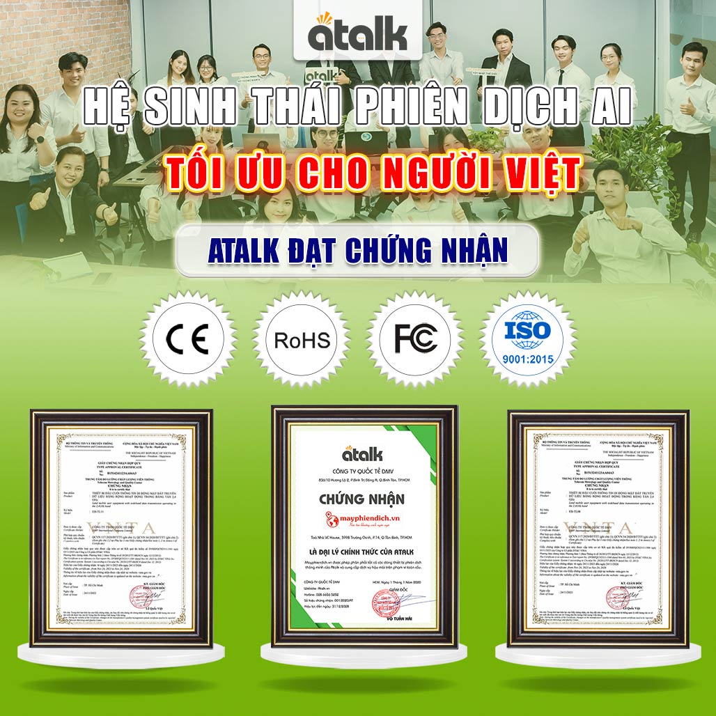ATalk One Đạt Chứng Nhận Hợp Quy Sản Phẩm